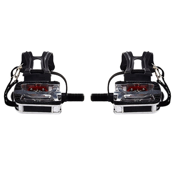 SPD Pedals for Spin Bike with Toe Cages for Shimano Clip Pedals