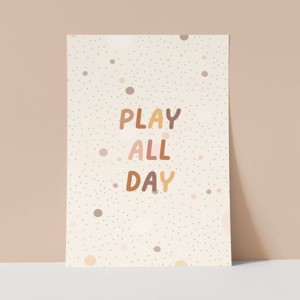 Play All Day Wall Print