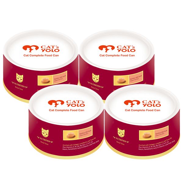 YOLO Cat Nutritious Milk Puree Can - Chicken &amp; Tuna (85g x 4 Cans)