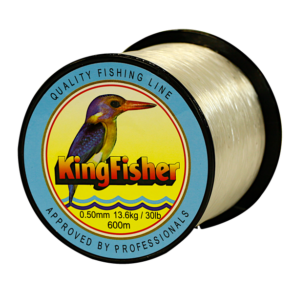 Kingfisher Nylon Fishing Line, Colour White, 13.6Kg .50MM, 600M Spool