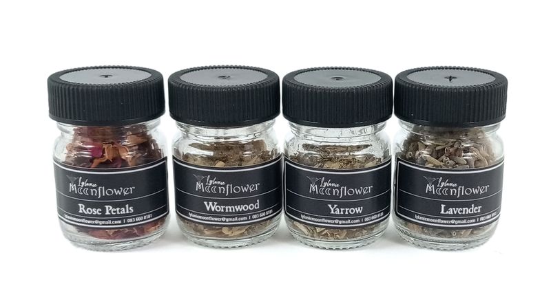 Dried Botanicals-4 pack- Rose petals, Wormwood, Yarrow, Lavender