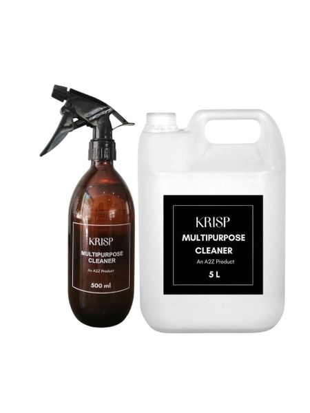 KRISP A2Z Multipurpose Cleaner 5 L &amp; Amber Glass Bottle 500 ml