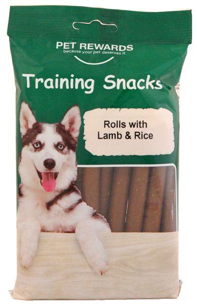 Dog Treats - Lamb &amp; Rice Flavoured Rolls - 200g