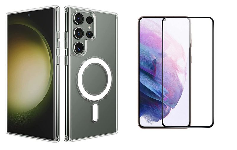 Case &amp; Screen Protector Compatible with Samsung Galaxy S22/S22 Plus/S22 U (Set of 2)