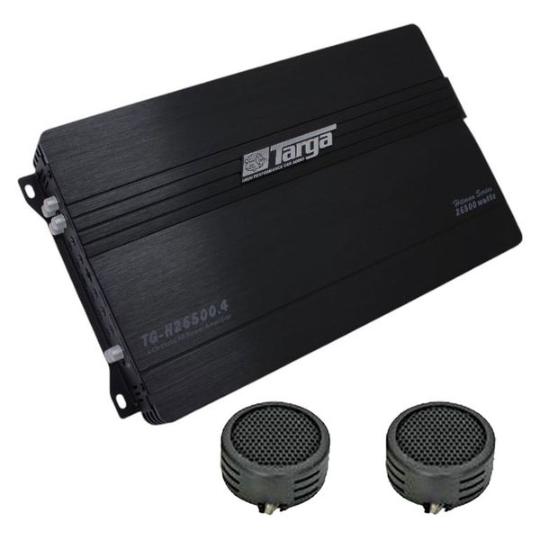 Targa TG-H26500.4 Hitman Series 26500w 4 Channel Amplifier &amp; Evo Tweeters
