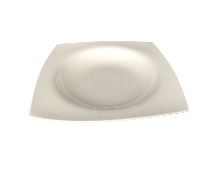 White Ceramic Square Soup Plate 8.5-inch - Set of 8