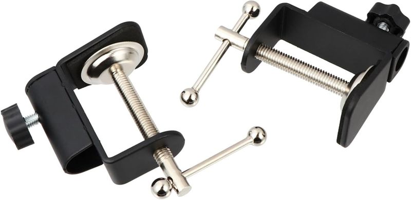 Heavy Duty Microphone Clip with Soft Padded Clamp Base for Mic Boom Arm St