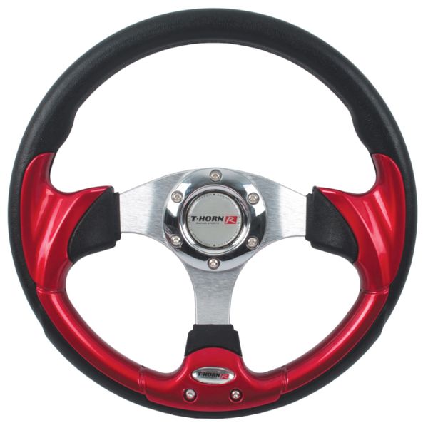 T-Horn R Polyurethane Steering Wheel - 320mm Diameter (Red)