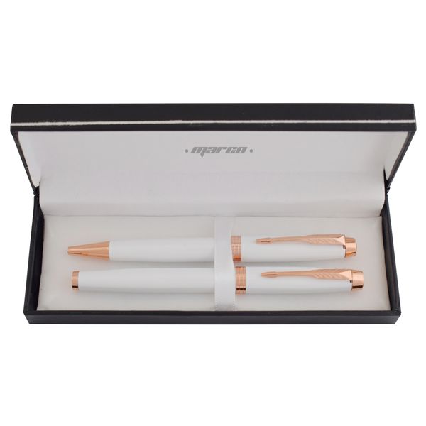 Marco Copper Crest Roller &amp; Ball Set [White]