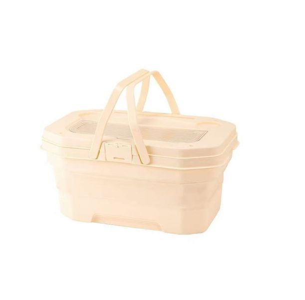 Multifunctional Outdoor Foldable Picnic Basket Beach color