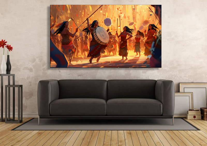 Canvas Wall Art - Tribal Celebration Abstract - IM0345