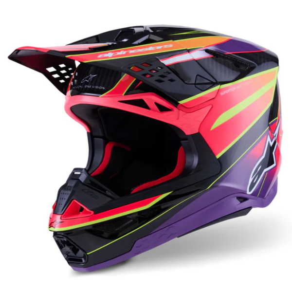 Supertech M10 Era Helmet ECE - Pink/Violet/Yellow Fluo Gloss
