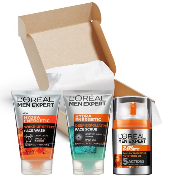 LOreal Men Expert Hydra Energetic Range Bundle Set - 3 Piece
