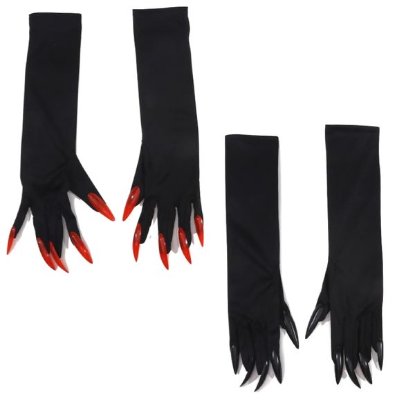 Party Cosplay Vampire &amp; Witch Halloween Gothic Long Gloves (42Cm) Set of 2