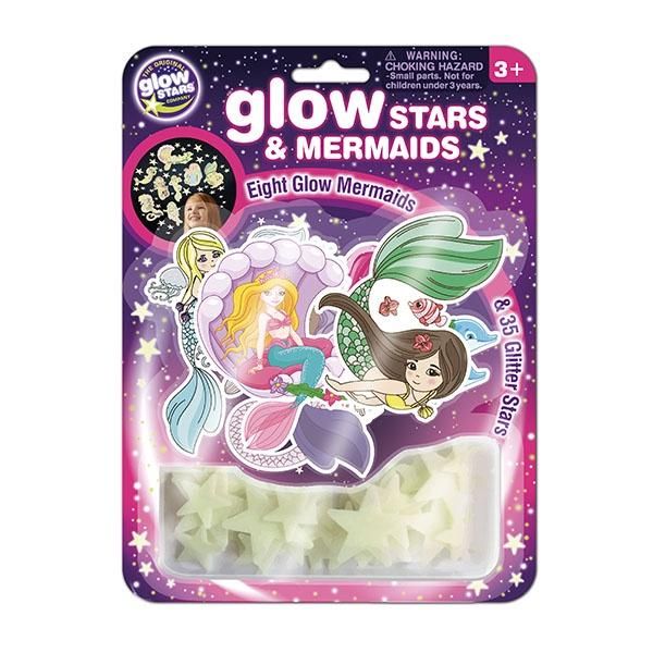 Glow Stars Stick-on Mermaids &amp; Stars