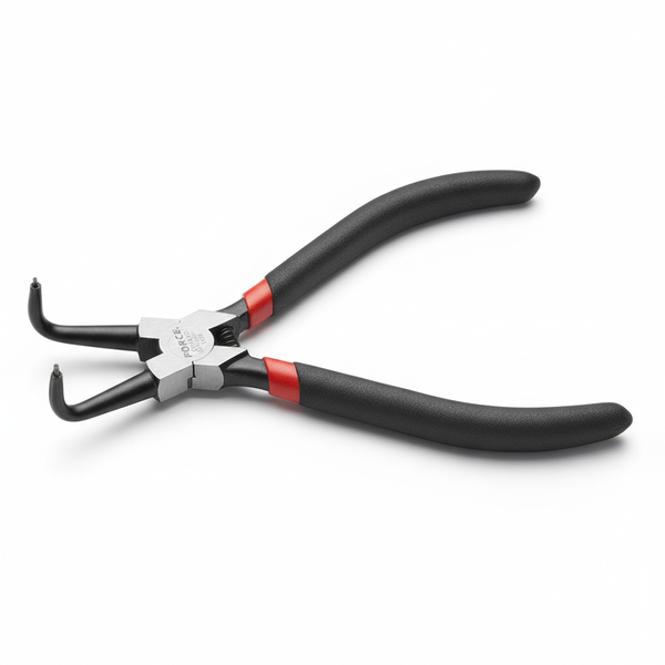 Force 180mm Internal Snap Ring Plier with 90 Bent Tips, 19-60mm