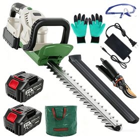 Cordless Hedge Trimmer Set - Electric Bush Clipper, Rechargeable ...