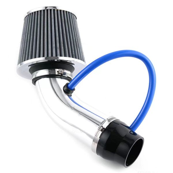 3" Universal Cold-Air Intake Kit: Aluminum Pipe &amp; Filter, High-Flow
