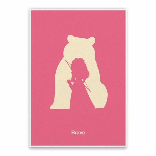 Brave Silhouette Pink Poster - A1