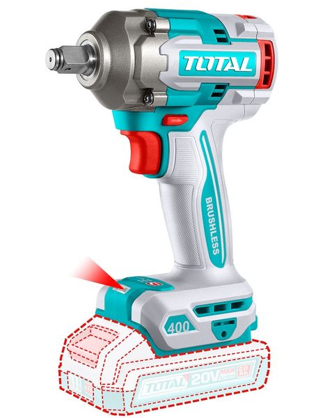 Total Tools 20V Lithium-Ion Cordless Impact Wrench