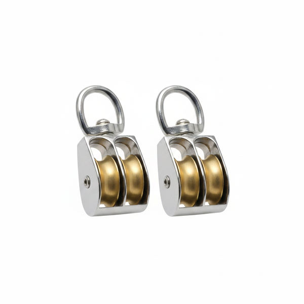 Krafft Double Swivel Pulley 40mm for Heavy-Duty Rigging and - 2 Pack