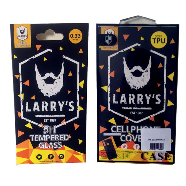 Larry's - Tempered Glass &amp; Protective Clear Case - Samsung Galaxy S10+