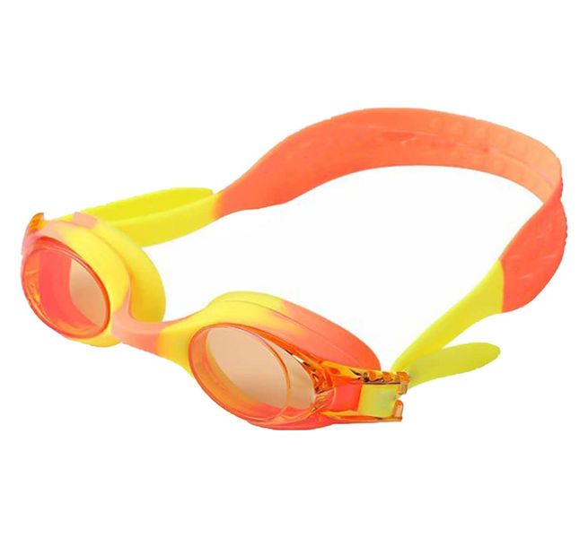 Kids' Adjustable Anti-Fog UV Eye Protection Swimming Goggles - Blue/Yellow