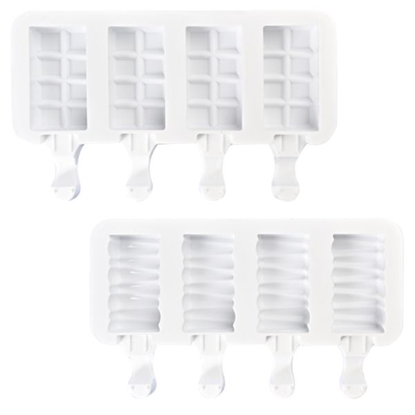 Kitchen Silicone Ice Lolly Mould Maker Set of 2 - Spring
