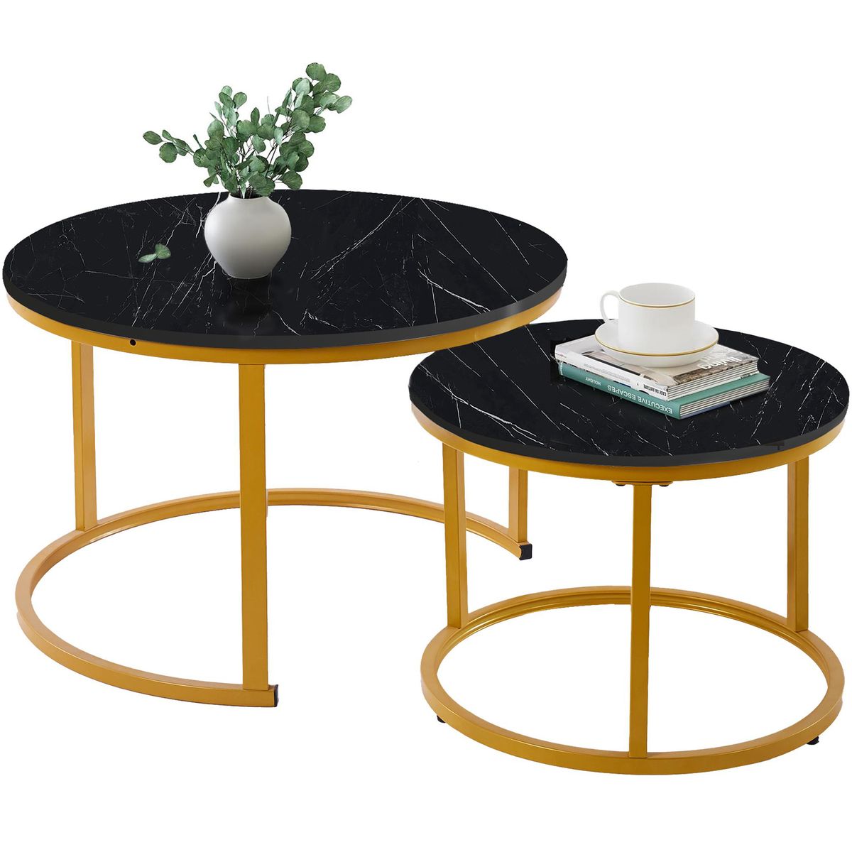 Nesting Coffee Table 2 Set Side Table Melamine Patio Office Table ...