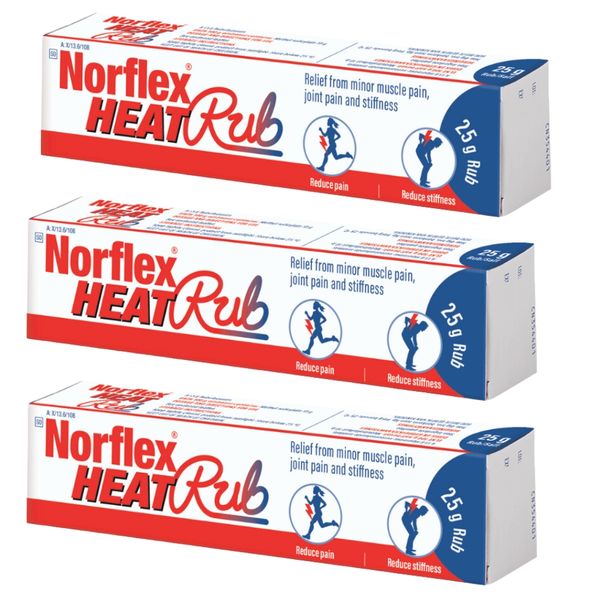 Norflex heat rub 25g Pack of 3