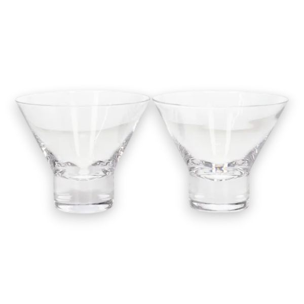 Transparent Martini Server Glass - 2 piece - 150ml