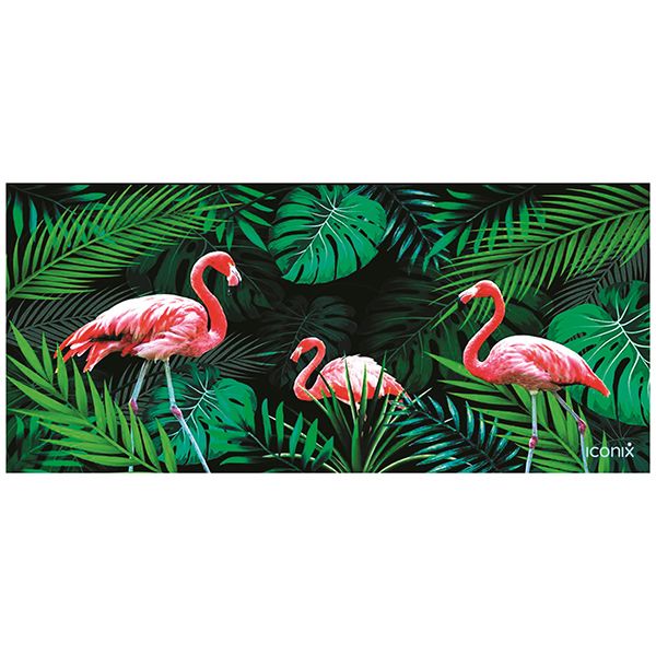 Iconix Flamingo Fest Full Desk Coverage Gaming and Office Mouse Pad
