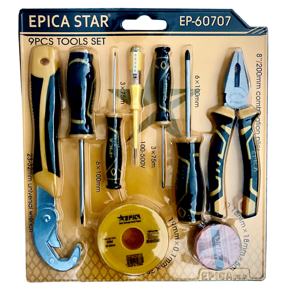 FI- 9 Pieces DIY Tool Set for Household