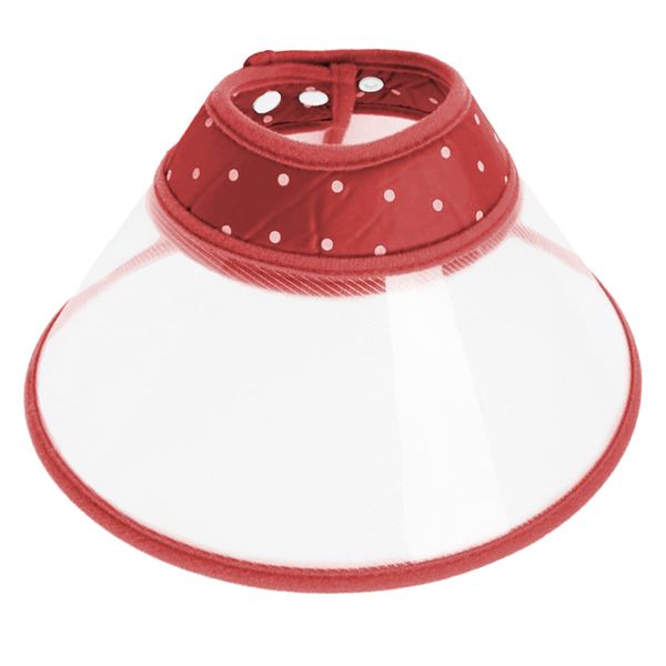 Protective Pet Collar for Pet Wound Recovery - Red