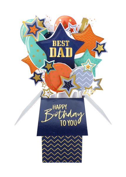 Clever Cubes 3D Pop-up card - Dad Birthday