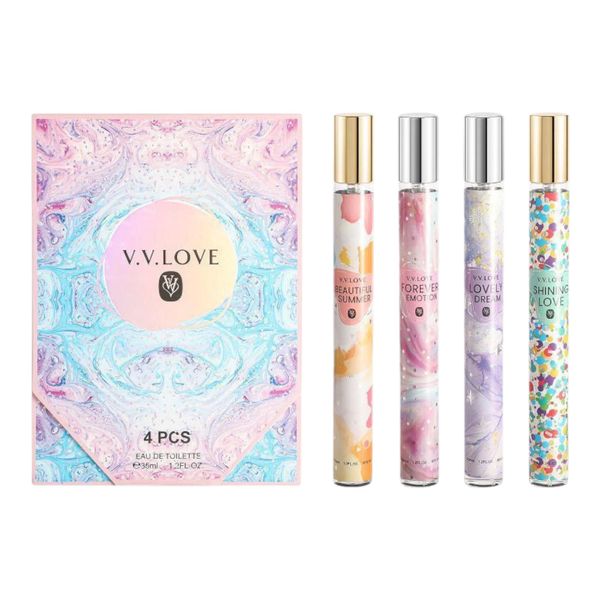 V.V.LOVE Summer Red Gift Perfume Set for Her 35ml x 4
