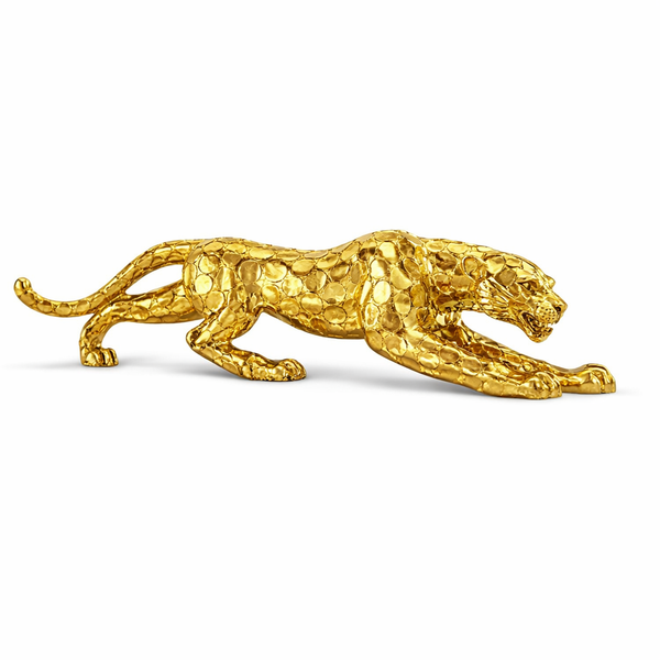 Unique Leopard Figurine - Art Sculpture, Luxury Decor
