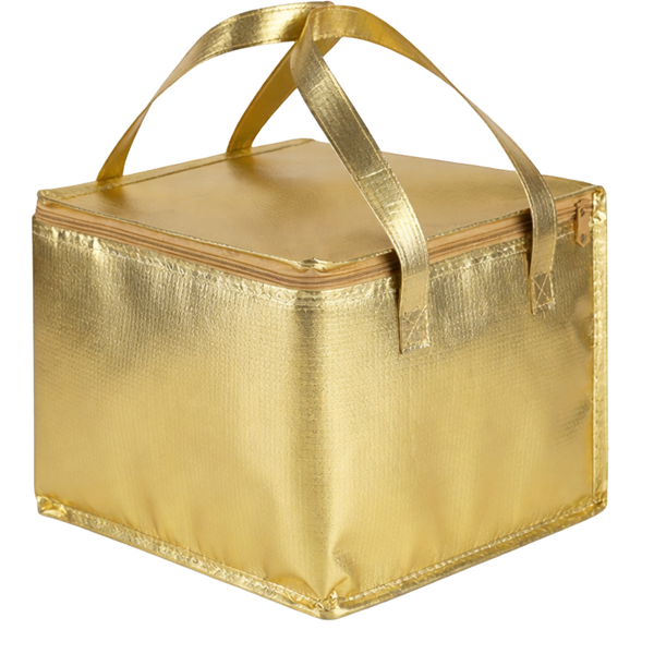 Single-Layer Insulated Food &amp; Beverage Carrier Bag - Gold