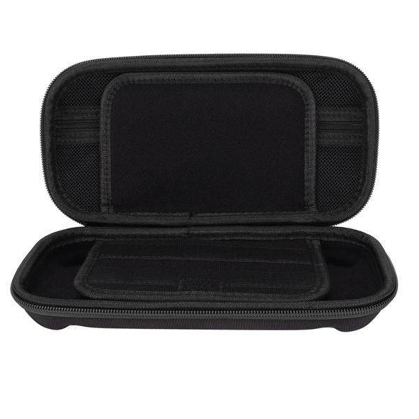 Dual Zipper Case Compatible with Switch (Black)