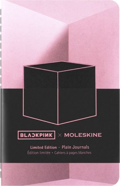 Moleskine Black &amp; Pink Cahier Pocket Plain Set of 4