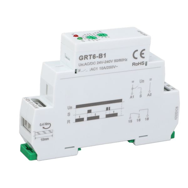 Time Delay Relay 0.1s-10 Days DIN Rail Mount with LED Indicator SPDT