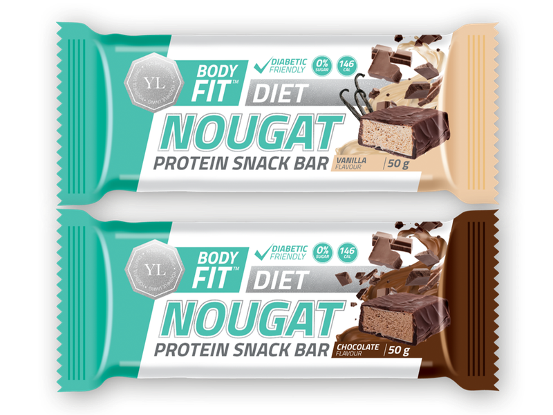 Low Calorie Diet Nougat Bar - Chocolate &amp; Vanilla | 50g (6-Pack) | YL