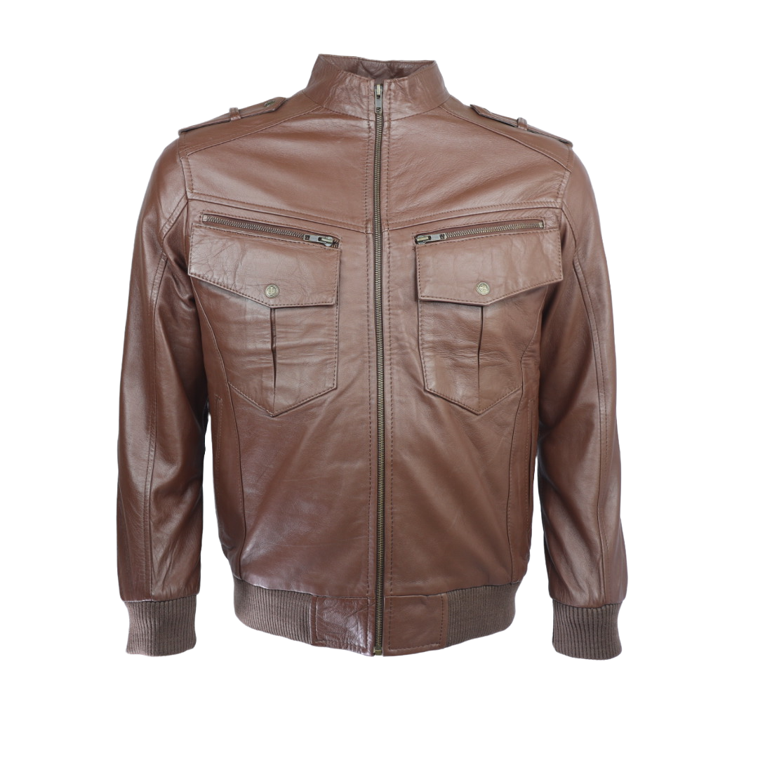 Panther Genuine Leather Jacket Brown | Shop Today. Get it Tomorrow ...