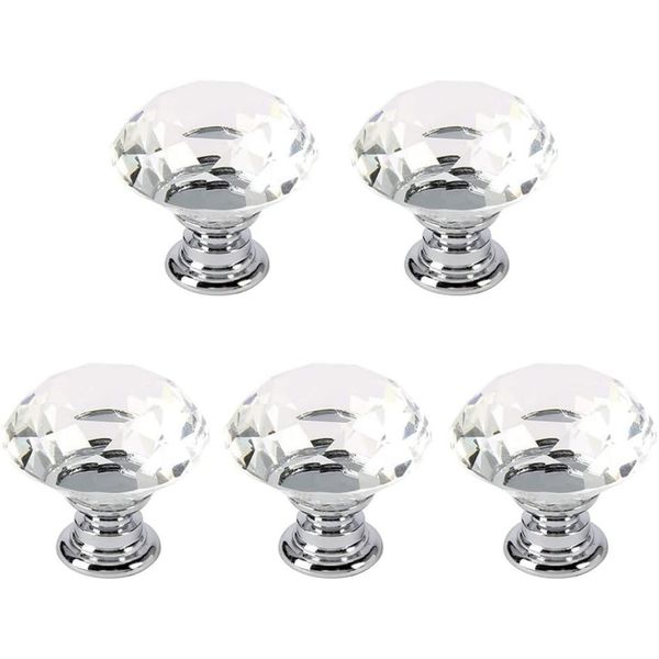 Cabinet And Drawer Handles Sparkling Crystal Design