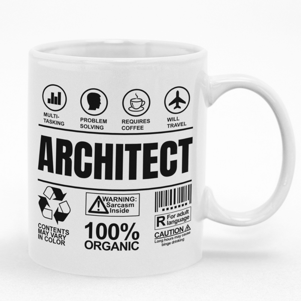 Gift for Architect Birthday Christmas Men Woman Funny Custom Printed Mug
