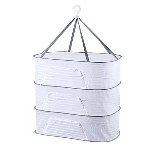 3 Layer Foldable Drying Mesh Net Dry Net Rack for Clothes Fruits Vegetables