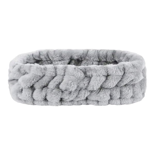 High Quality Stretchy Soft Spa Headband For Skincare And Beauty - Grey
