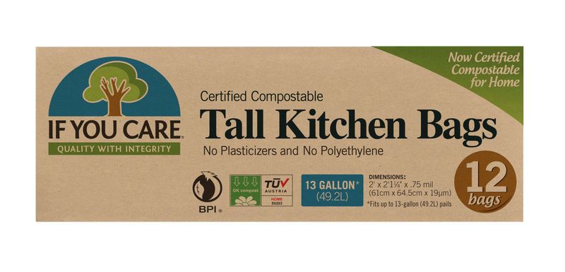 If You Care 49 Litre Compostable Tall Kitchen Bags, Pack of 12