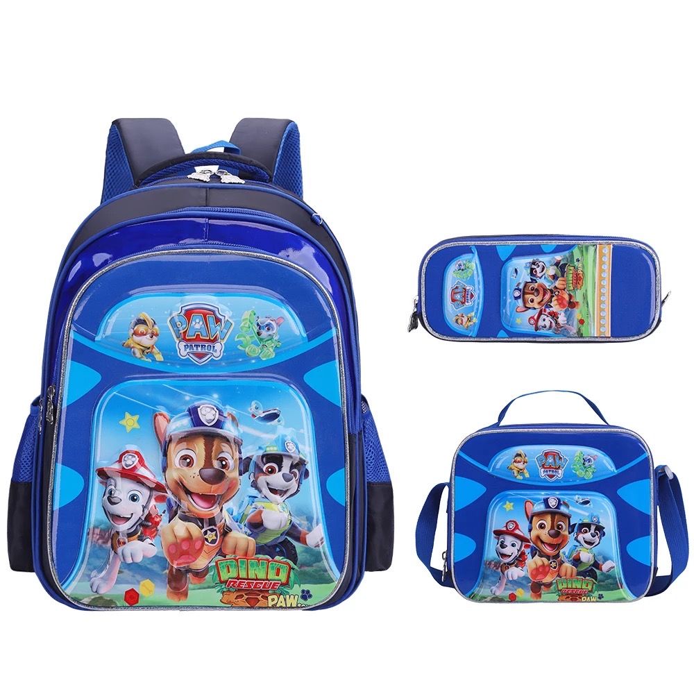 3 in 1 School Bag, Pencil Case, Lunch Bag - Backpack Set - Paw Patrol ...