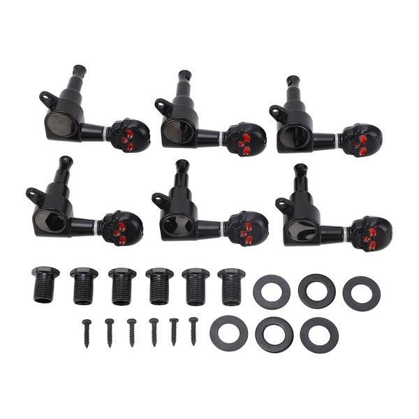 6pieces Black Zinc Alloy Tuners (L/R)